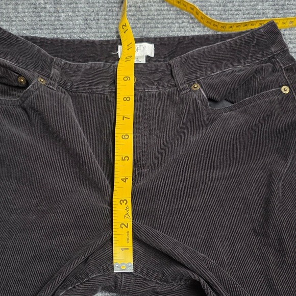 Ann Taylor Loft Corduroy Wide Leg Pants Women's Size 8 Black Cotton Trousers - Picture 6 of 8